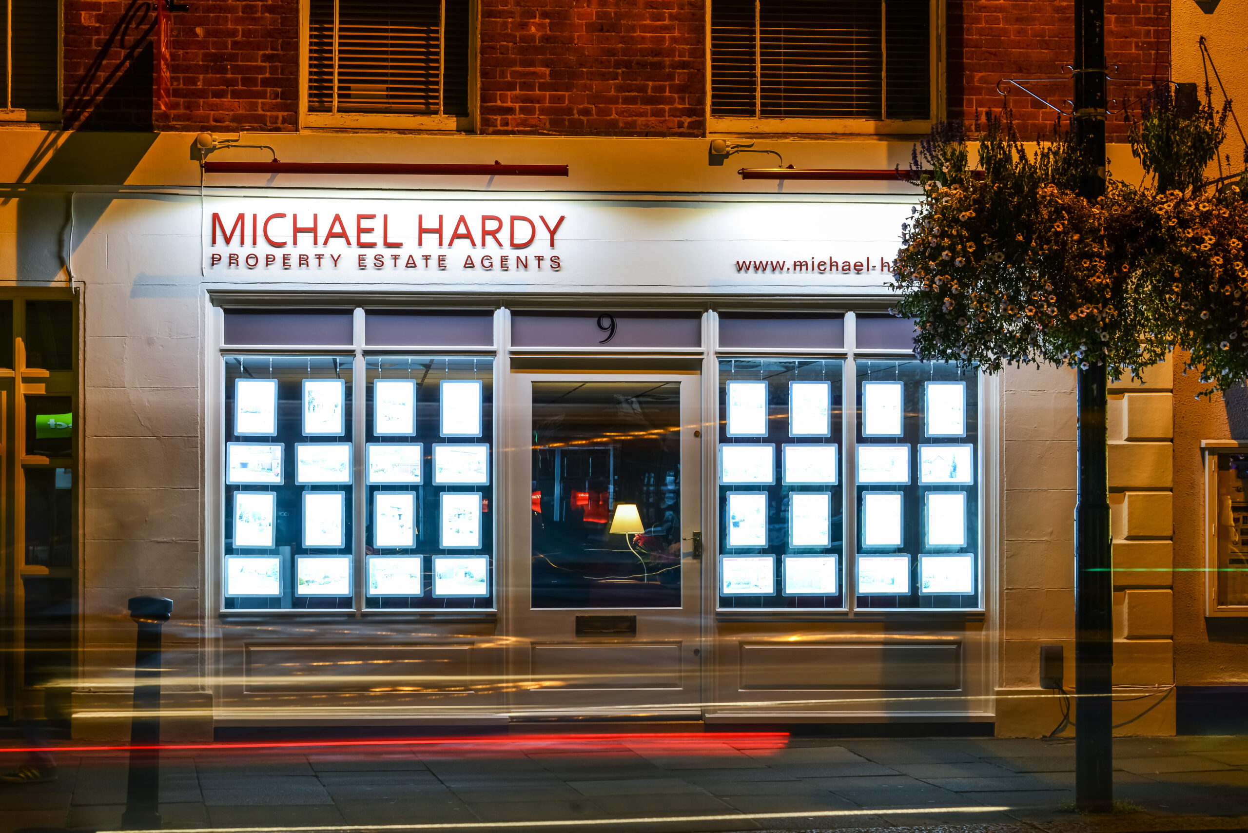Michael Hardy Exterior at Night